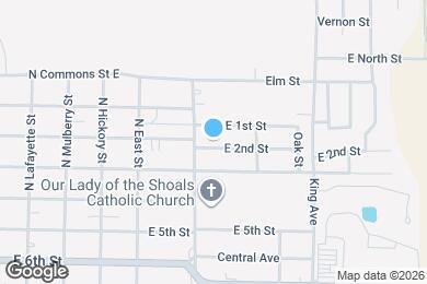 Map image of the property - 1103 E 2nd St