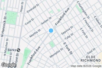 Map image of the property - 2311-2313 Frankford Ave  - 2313-Unit B