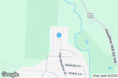 Map image of the property - 445 Oak Meadow Dr