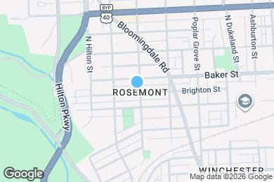 Map image of the property - 1524 N Rosedale St