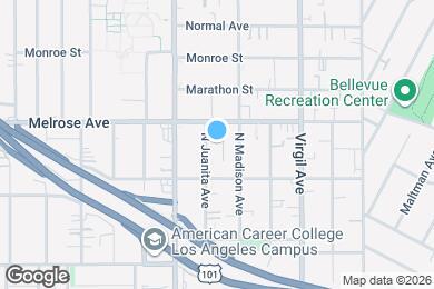 Map image of the property - 636 N. Juanita Ave, Los Angeles, CA 90004