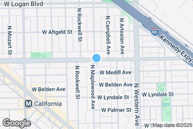 Map image of the property - 2533 W Fullerton Ave