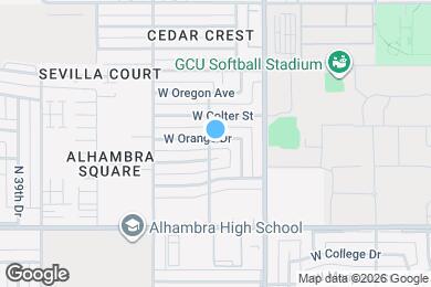 Map image of the property - 3539 W Orange Dr