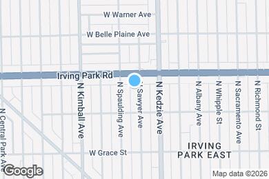 Map image of the property - 3934 N Sawyer Ave