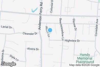 Map image of the property - 1122 Alcliff Ln