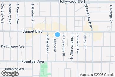 Map image of the property - 1444 N Fuller Ave Unit B