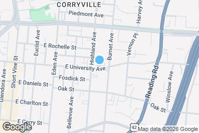 Map image of the property - 312 E University Ave