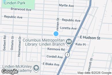 Map image of the property - 1481 E Hudson St