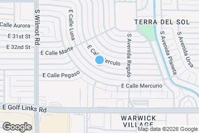 Map image of the property - 6545 E Calle Luna