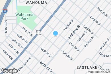 Map image of the property - 7020 1st Ave S