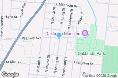 Map image of the property - 839 N Spring St
