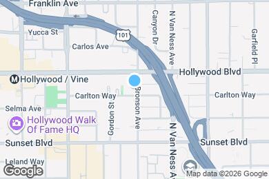 Map image of the property - 1661 N Bronson Ave