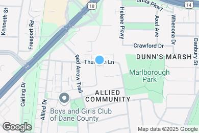 Map image of the property - Thurston Apartments