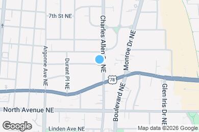 Map image of the property - 724 Charles Allen Dr NE