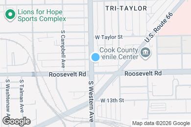 Map image of the property - 1139 S Western Ave