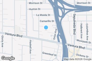Map image of the property - 15483 Moorpark St