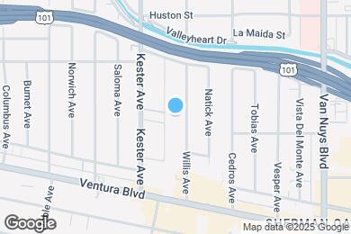 Map image of the property - 4637 Willis Ave