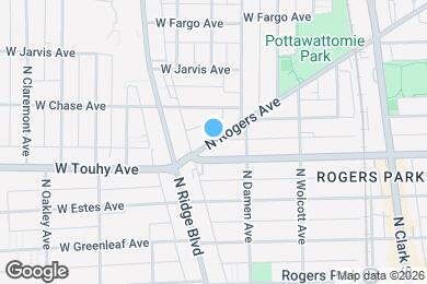 Map image of the property - 7227 N Rogers Ave