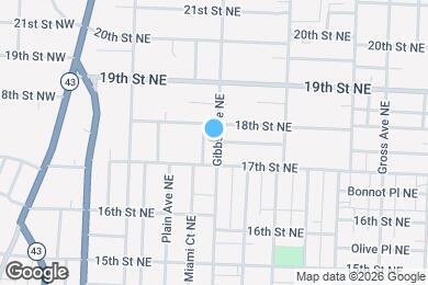 Map image of the property - 1723 Gibbs Ave NE