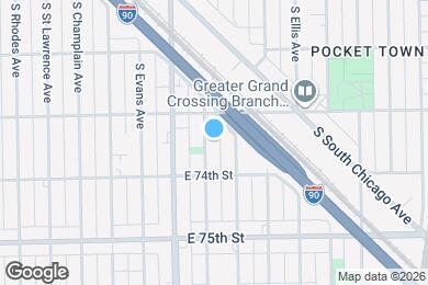 Map image of the property - 7325 S Maryland Ave