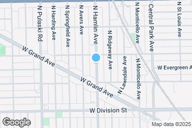 Map image of the property - 1366 N Hamlin Ave
