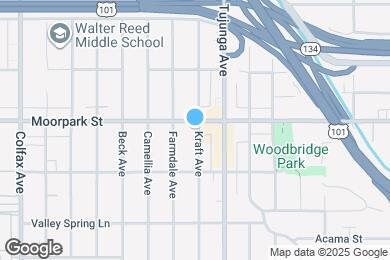 Map image of the property - 11434 Moorpark St