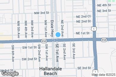 Map image of the property - 101 E Hallandale Beach Blvd