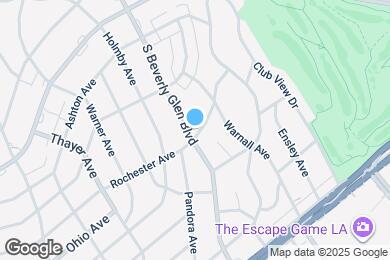 Map image of the property - 1366 S Beverly Glen Blvd