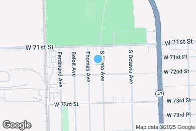 Map image of the property - 7146 S Oketo Ave