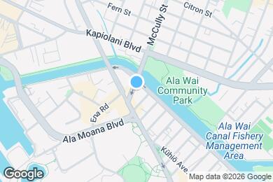 Map image of the property - 1909 Ala Wai Blvd