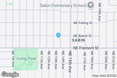 Map image of the property - 3625 NE 14th Ave