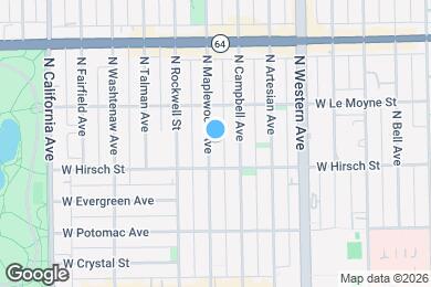 Map image of the property - 1423 N Maplewood Ave