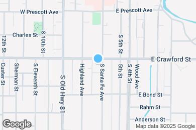 Map image of the property - 708 S Santa Fe Ave