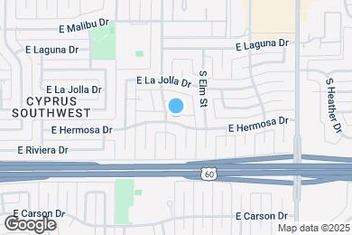 Map image of the property - 1412 E Hermosa Dr