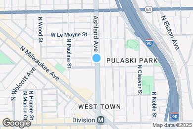 Map image of the property - 1402 N Ashland Ave