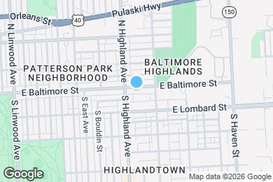 Map image of the property - 3421 E Baltimore St