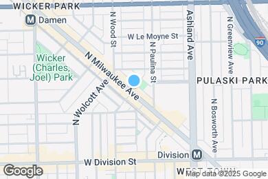 Map image of the property - 1357 N Milwaukee Ave