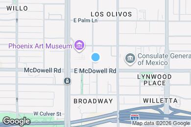 Map image of the property - Arts District Apartments