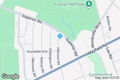 Map image of the property - 1523 Hillcrest Rd