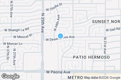 Map image of the property - 3341 W Desert Cove Ave