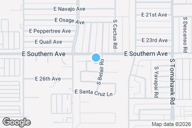 Map image of the property - 973 E Yuma Ave