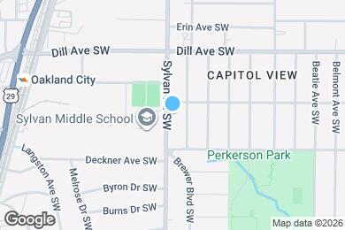 Map image of the property - 1434 Sylvan Rd SW