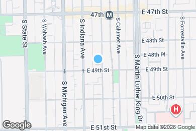 Map image of the property - 4852 S Prairie Ave