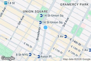 Map image of the property - Sunlit 11th-Floor 1-Bed with Sweeping City Views by Union Square