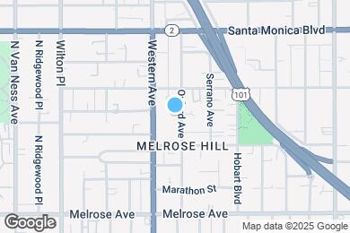 Map image of the property - 939 N Oxford Ave