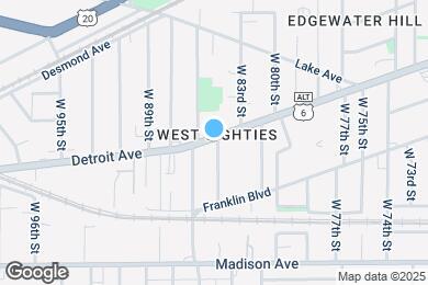 Map image of the property - 8403 Detroit Ave