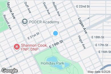 Map image of the property - 1309 E 20th St