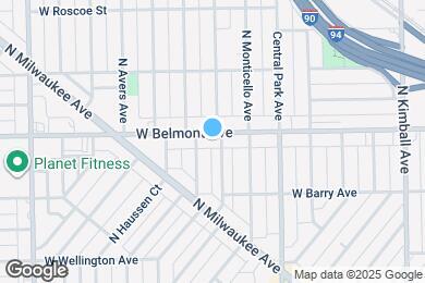 Map image of the property - 3707 W Belmont Ave