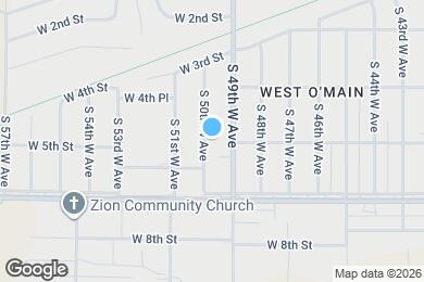 Map image of the property - 453 S 50th West Ave