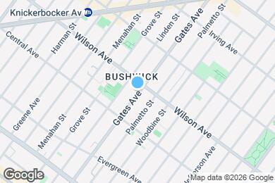 Map image of the property - Spacious 3-Bedroom Apartment with Modern Finishes in Prime Bushwick